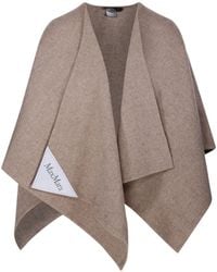 Max Mara - Serra Logo Patch Cape - Lyst