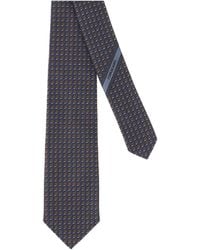 Ferragamo - Ferragamo Geometric Patterned Pointed Tip Tie - Lyst