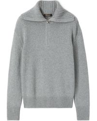 Loro Piana - Semi-Zipper Long-Sleeved Sweater - Lyst