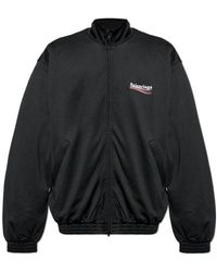 Balenciaga - Logo Printed Zip-Up Jacket - Lyst