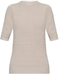 Fabiana Filippi - Crew Neck Short-Sleeved Knit Sweater - Lyst