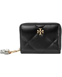 Tory Burch - Small Kira Charm Diamond Quilt Zip Around Wallet - Lyst
