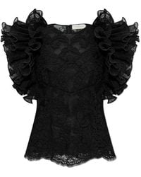 Zimmermann - Ruffled Lace Top - Lyst