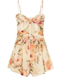 Zimmermann - Mahon Floral Playsuit - Lyst