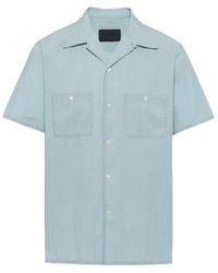 Prada - Short-Sleeved Button-Up Shirt - Lyst