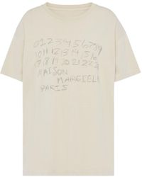 Maison Margiela - Numbers Printed Crewneck T-Shirt - Lyst