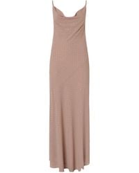 Pinko - Drapped Embellished Cowl-Neck Dress - Lyst