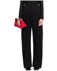 MM6 by Maison Margiela - Pleated Wide-Leg Pants - Lyst