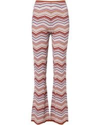 RIXO London - Boni Chevron Cotton Flared Pants - Lyst