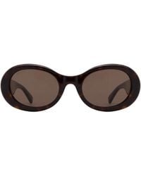 Gucci - Eyewear Oval Frame Sunglasses - Lyst