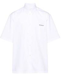 Givenchy - Logo Printed Collared Short-Sleeve Shirt - Lyst