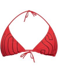 Moschino - Logo Printed Bikini Top - Lyst