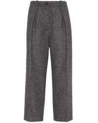 Brunello Cucinelli - High-Waisted Pleated Trousers - Lyst
