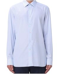 ZEGNA - Striped Poplin Shirt - Lyst