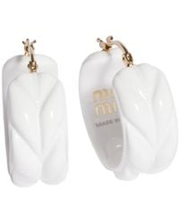 Miu Miu - Matelassé Plexiglas Earrings - Lyst