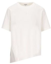 Loewe - Asymmetric Jersey T-Shirt - Lyst