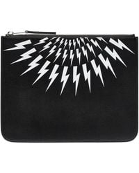 Neil Barrett - Lightning Pattern Clutch - Lyst
