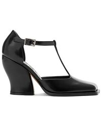 Loewe - Onda T-Bar Chunky Heel Pumps - Lyst