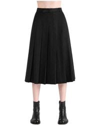 AURALEE - Pleated Midi Skirt - Lyst