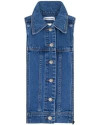 Veronica Beard - Panelled Sleeveless Denim Top - Lyst