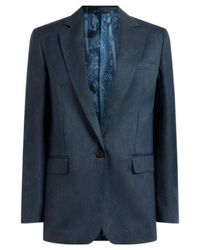Etro - Wool Jacquard Single-Breasted Jacket With Paisley Motif - Lyst