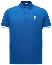 Moncler - Logo Cotton Piquet Polo Shirt - Lyst