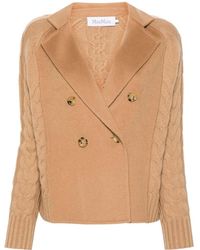 Max Mara - Micio Double-Breasted Cable-Knit Cardigan - Lyst
