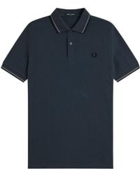 Fred Perry - Contrast-Trim Logo Polo Shirt - Lyst