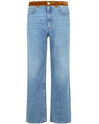 Marni - Floral Patch Straight Leg Jeans - Lyst