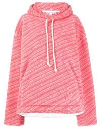 JW Anderson - Logo-Embroidered Fleece-Textured Hoodie - Lyst