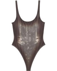 DIESEL - Marilyn-Dnm Denim Print Swimsuit - Lyst