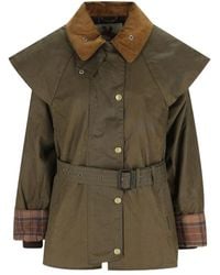 Barbour - Cropped Beadnell Waxed Jacket - Lyst