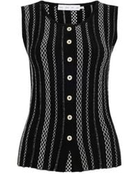 Proenza Schouler - Alyna Textured Knit Button Vest - Lyst