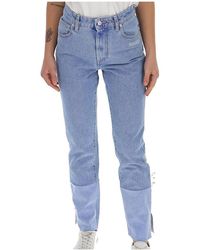 Off-White c/o Virgil Abloh - High-Rise Straight-Leg Jeans - Lyst