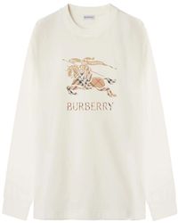 Burberry - Long Sleeve T-Shirt Chalk - Lyst