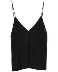 Saint Laurent - V-Neck Sleeveless Top - Lyst