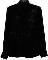 Ermanno Scervino - Floral-Embroidered Silk Shirt - Lyst