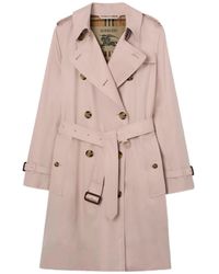 Burberry - Mid-Length Tropical Gabardine Kensington Trench Coat - Lyst