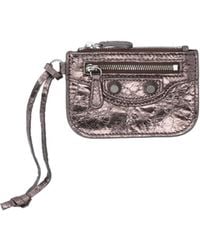 Balenciaga - Solid-Color Metallic Wallet - Lyst