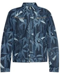 KENZO - Decorative Pattern Denim Jacket - Lyst