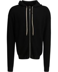 Rick Owens - Ribbed Zip-Up Hooded Sweater - Lyst