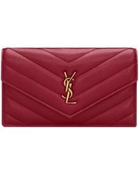 Saint Laurent - Cassandre Quilted Leather Card Holder - Lyst