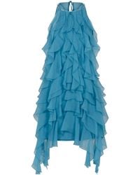 Alberta Ferretti - Ruffled Mini Dress - Lyst
