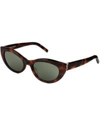 Saint Laurent - Full Frame Logo Sunglasses - Lyst