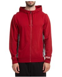 EA7 - Logo Hooded Casual Jacket - Lyst