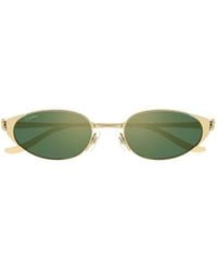 Cartier - Oval-Frame Sunglasses - Lyst