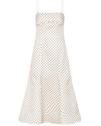 ROTATE BIRGER CHRISTENSEN - Polka-Dot Midi Dress - Lyst