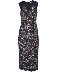 P.A.R.O.S.H. - P.A.R.O..H. Peonia Floral Lace Midi Dress - Lyst
