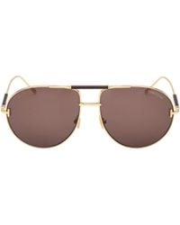 Tom Ford - Double Beam Pilot Sunglasses - Lyst