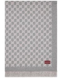 Gucci - Reversible Gg Wool And Cashmere Blanket - Lyst